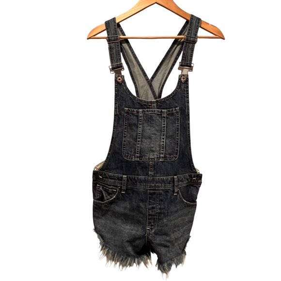 Free People Summer Babe Hi-Lo Denim Shortalls, NWT, Harvey, 27 - Picture 7 of 9